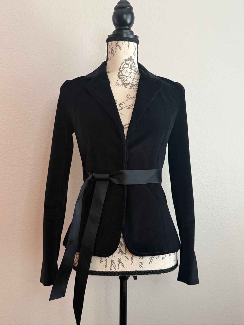 Vintage 2007 GAP Black Brushed Cotton Blazer Jacket | Size XS